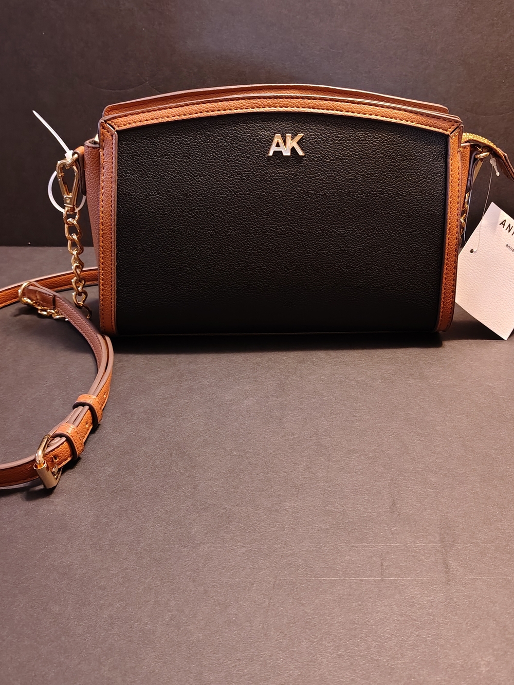 A True Classic , Anne Klein Two-Tone Black and Brown Women's Crossbody Bag